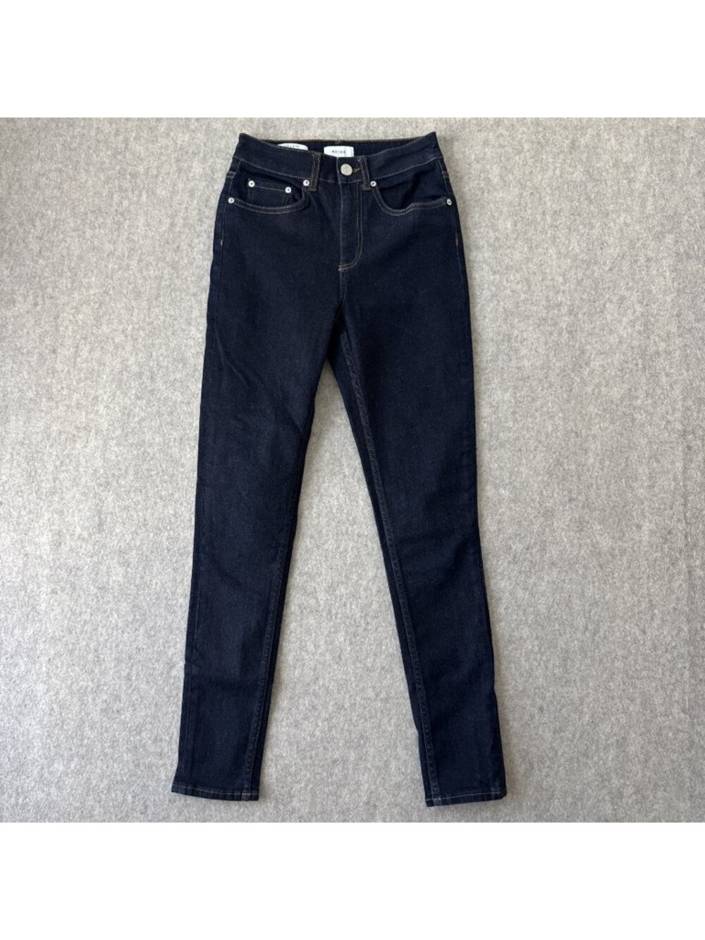 REISS Helvin Skinny Jeans Womens Size 26 Dark Indigo Stretch Midβ Rise